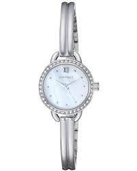 Ladies Caravelle by Bulova Crystal Accent Bangle Watch