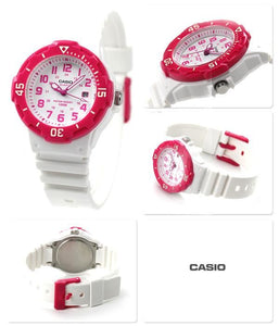 Casio Women's Analog Rubber Strap Red Watch